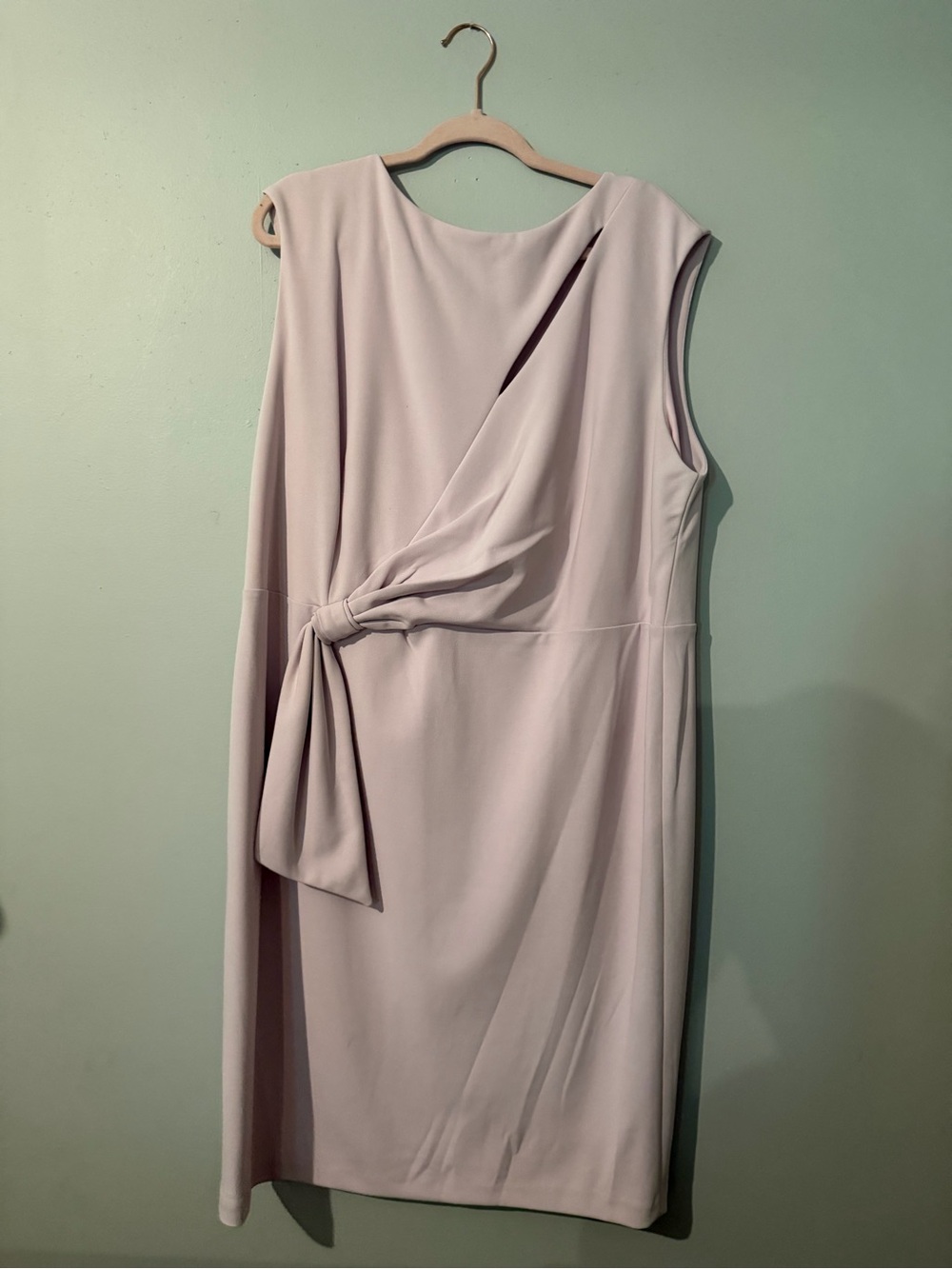 Calvin Klein Mauve Sleeveless Side-Knot Dress